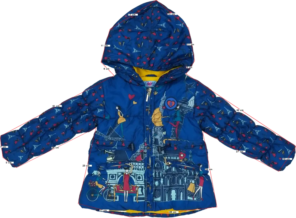 Kék Rosalita Átmeneti kabát EU 104 / UK 4 év / US 4T/XS