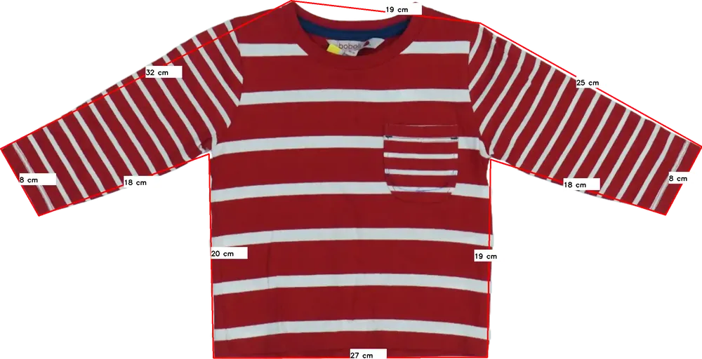 Piros Boboli Hosszú ujjú felső EU 80 / UK 9-12 hónap / US 12 hónap