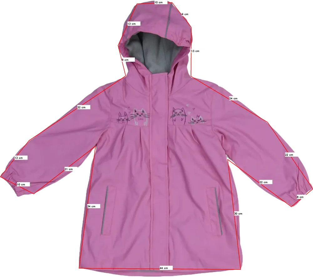 Rózsaszín X-Mail Esőkabát EU 110 / UK 5 év / US 5 év/XS