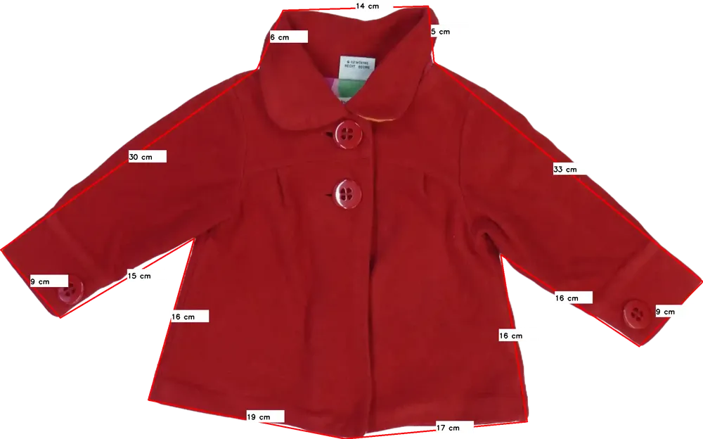 Piros Next Átmeneti kabát EU 80 / UK 9-12 hónap / US 12 hónap