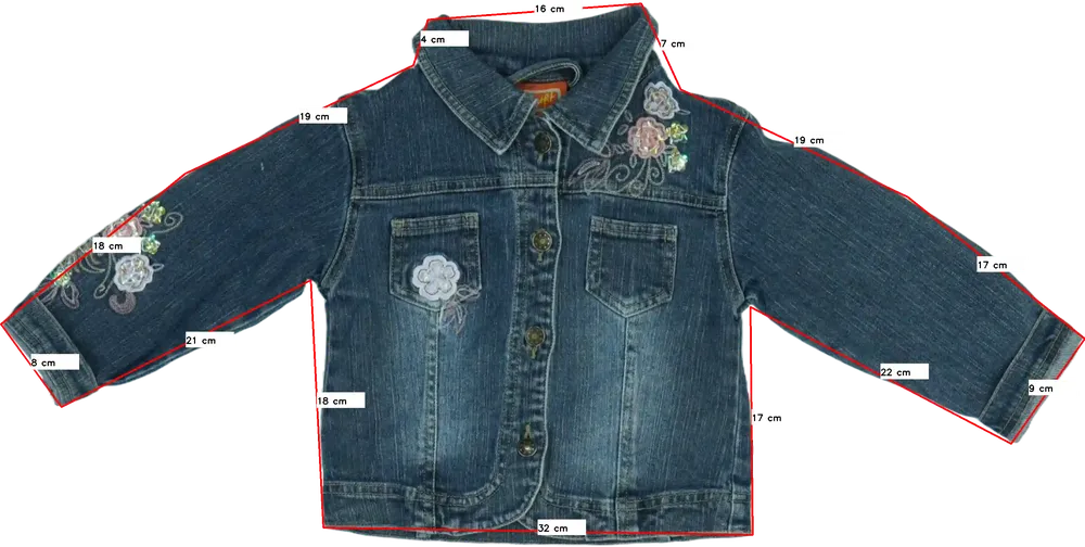 Kék Outfit Farmerdzseki EU 104 / UK 4 év / US 4T/XS