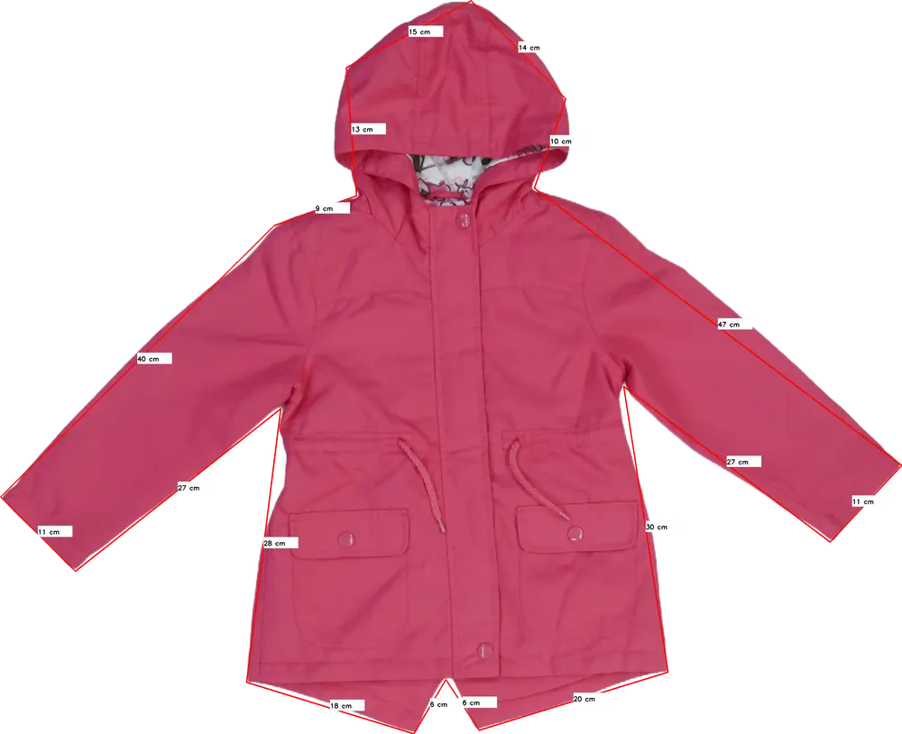 Rózsaszín Dunnes Átmeneti kabát EU 116 / UK 6 év / US 6 év/S