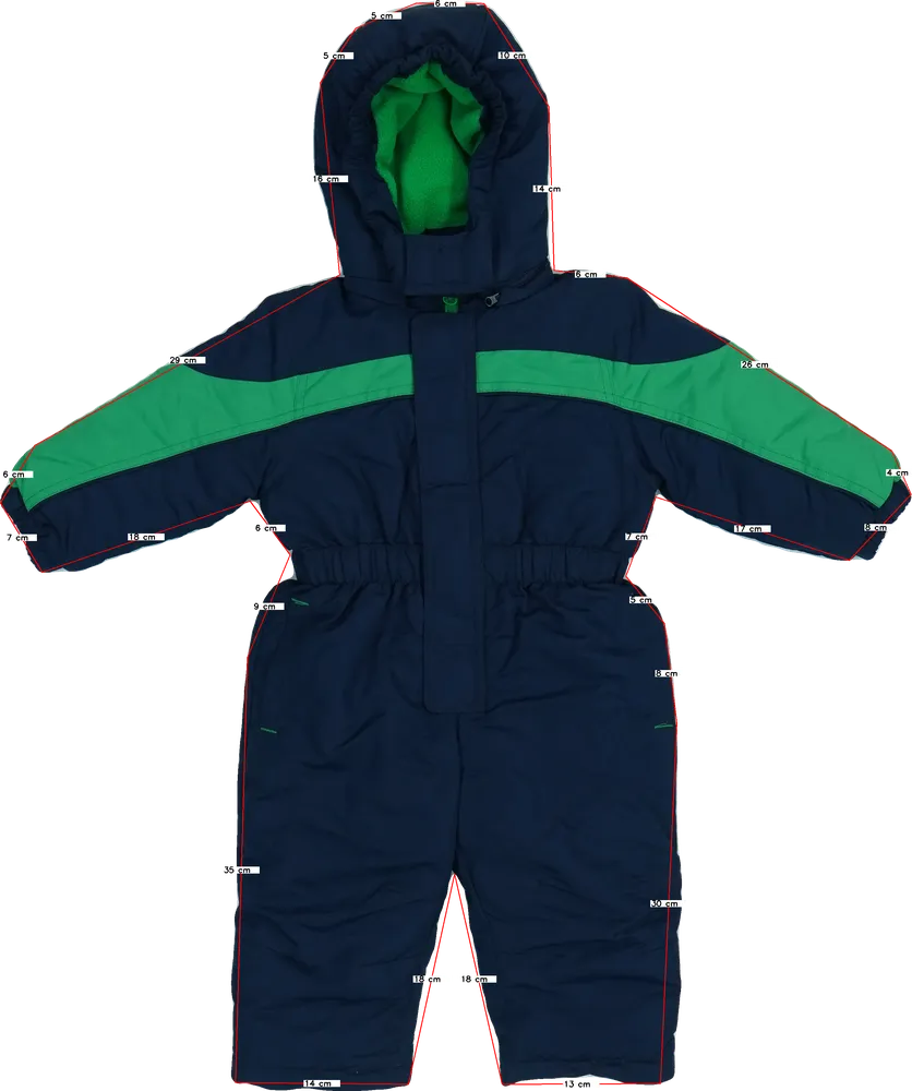 Kék Mini Síoverál EU 80 / UK 9-12 hónap / US 12 hónap