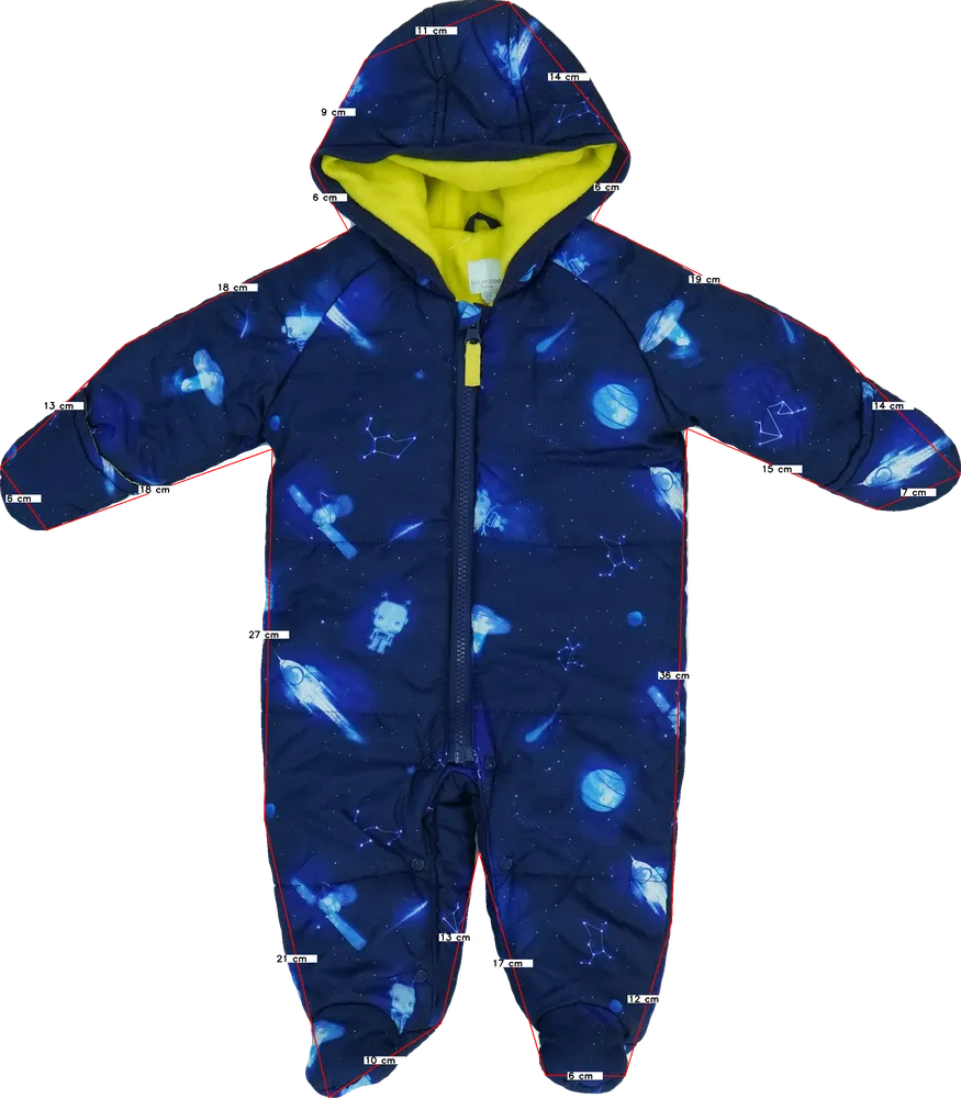 Kék BlueZoo Baby overál EU 68 / UK 3-6 hónap / US 3-6 hónap