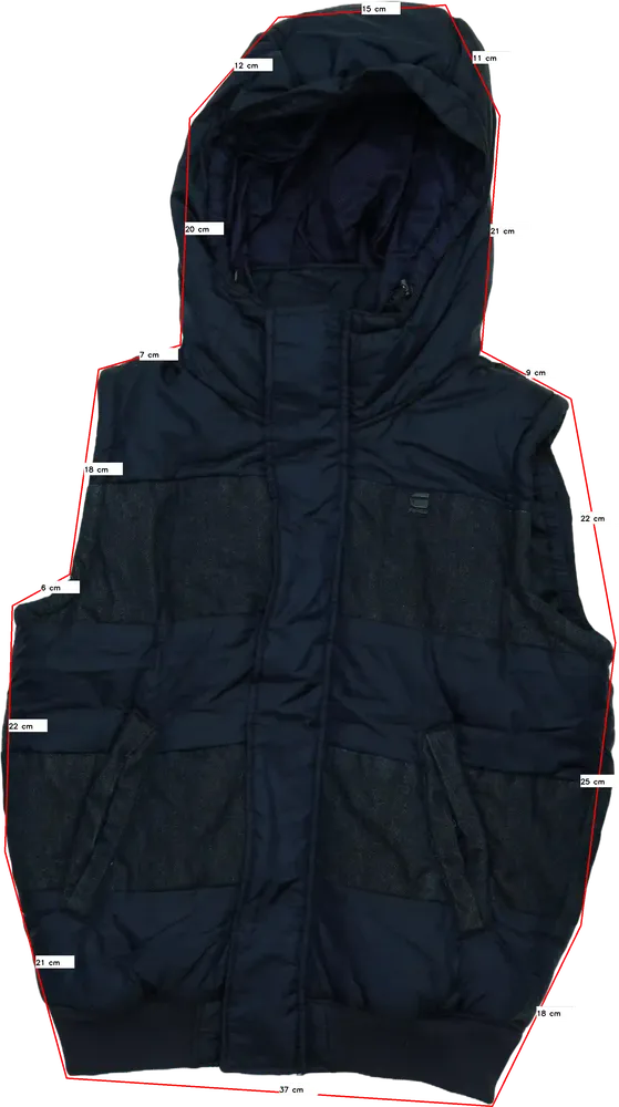 Fekete G-Star Raw Mellény EU 180 / UK 17-18 év / US XXL