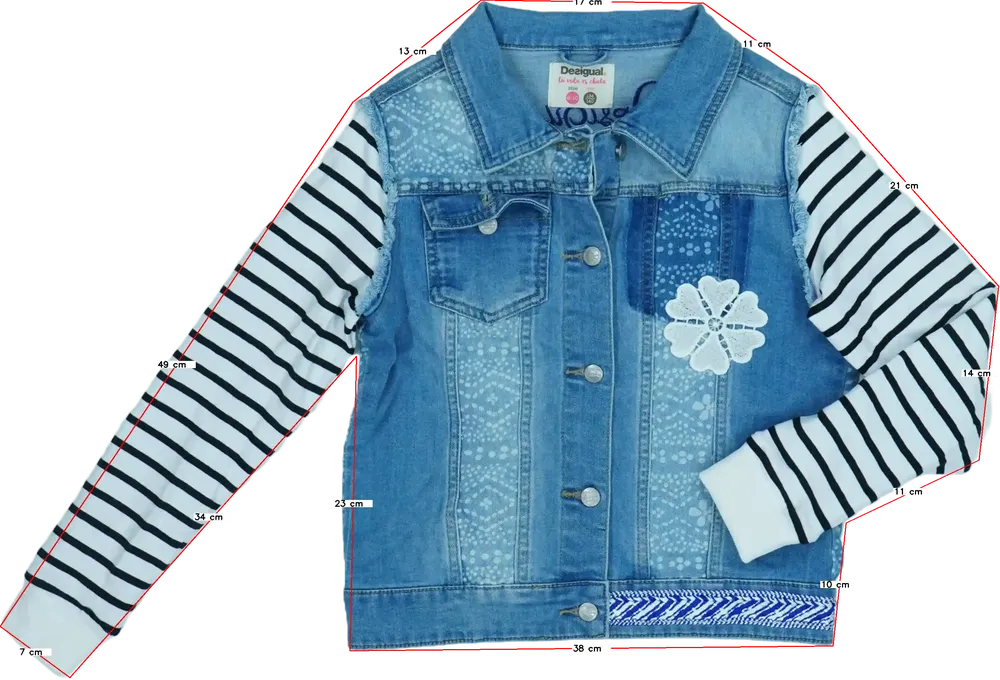 Kék Desigual Farmerdzseki EU 140 / UK 10 év / US 10 év/L