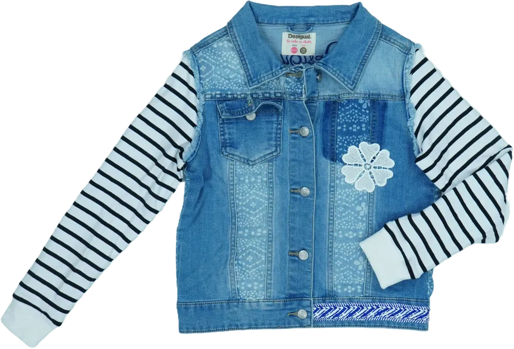 Kék Desigual Farmerdzseki EU 140 / UK 10 év / US 10 év/L