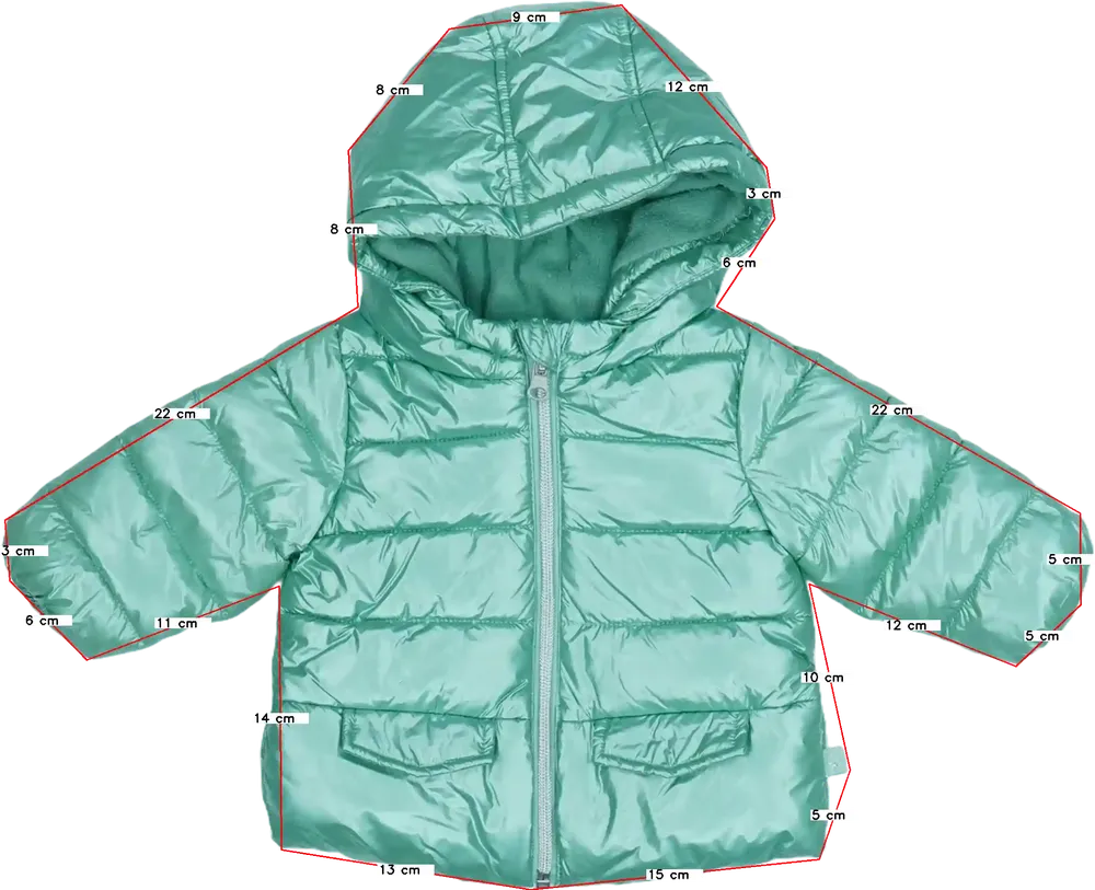 Zöld Benetton Télikabát EU 74 / UK 6-9 hónap / US 6-9 hónap