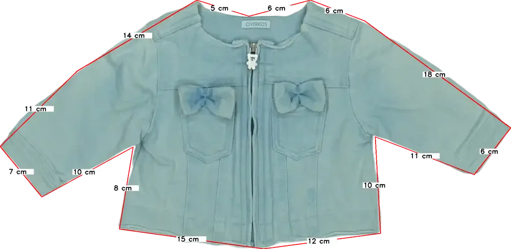 Kék Overkids Farmerdzseki EU 62 / UK 0-3 hónap / US 0-3 hónap