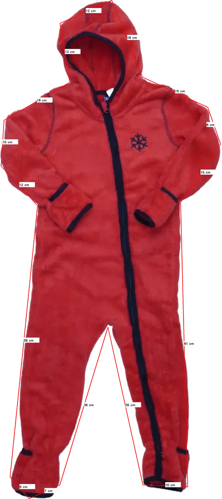 Piros Lupilu Pizsama overál EU 92 / UK 2 év / US 2T