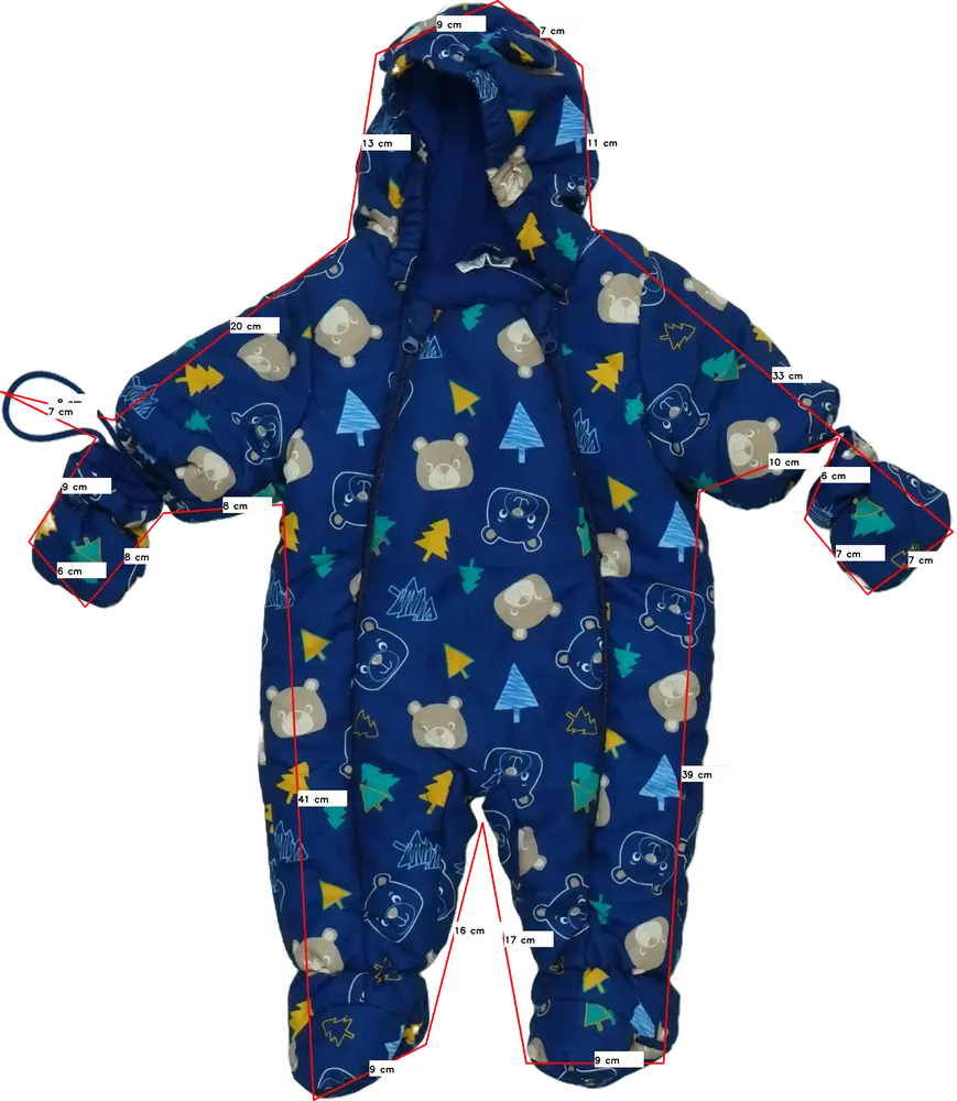 Kék Ergee Baby overál EU 62 / UK 0-3 hónap / US 0-3 hónap