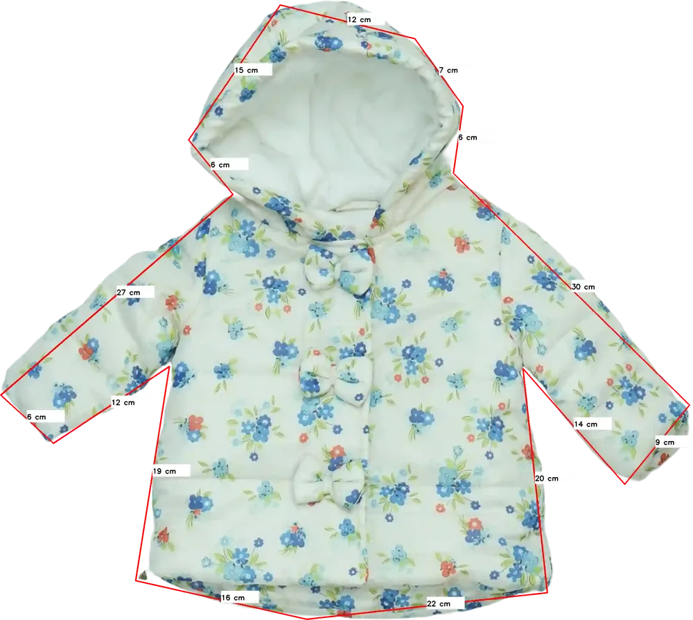 Fehér BlueZoo Télikabát EU 74 / UK 6-9 hónap / US 6-9 hónap