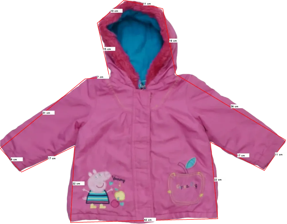 Rózsaszín Peppa Pig Télikabát EU 92 / UK 2 év / US 2T