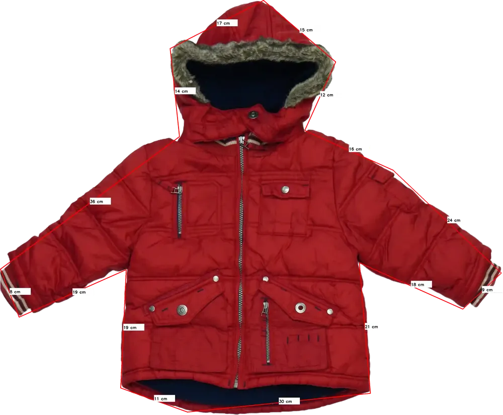 Piros Next Télikabát EU 98 / UK 3 év / US 3T