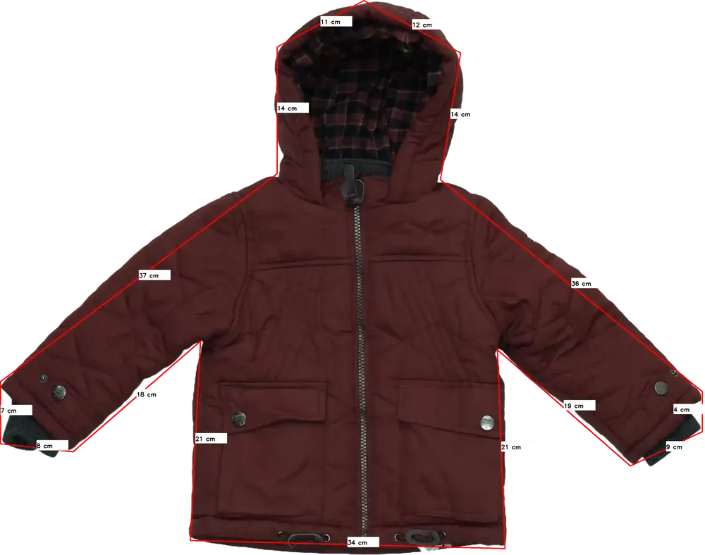 Bordó Matalan Télikabát EU 86 / UK 12-18 hónap / US 18 hónap