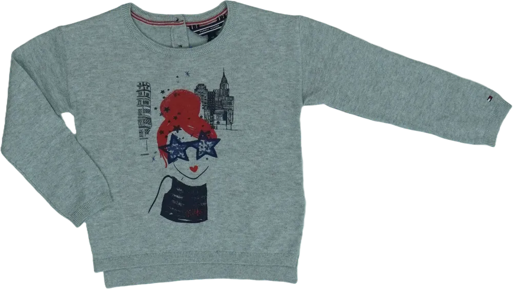 Szürke Tommy Hilfiger Kötött pulcsi EU 92 / UK 2 év / US 2T