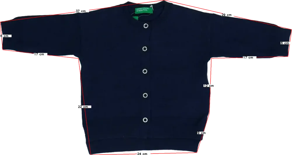Kék Benetton Kardigán EU 74 / UK 6-9 hónap / US 6-9 hónap