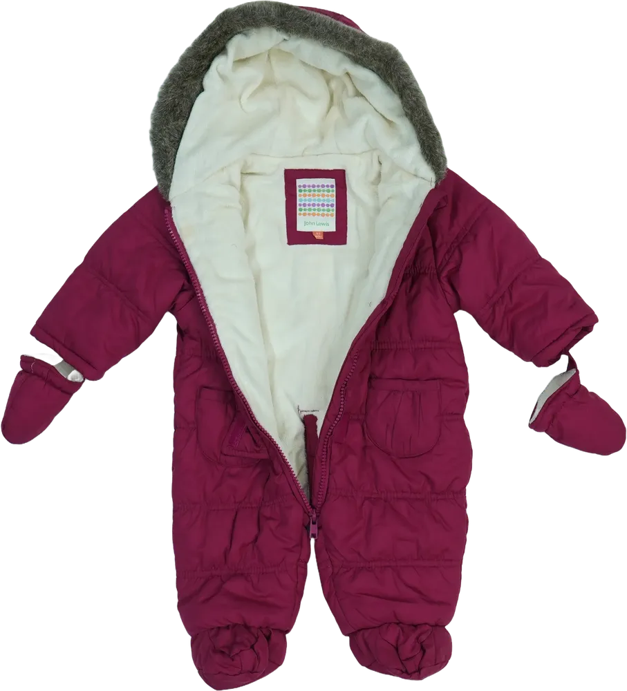 Rózsaszín John Lewis Baby overál EU 62 / UK 0-3 hónap / US 0-3 hónap