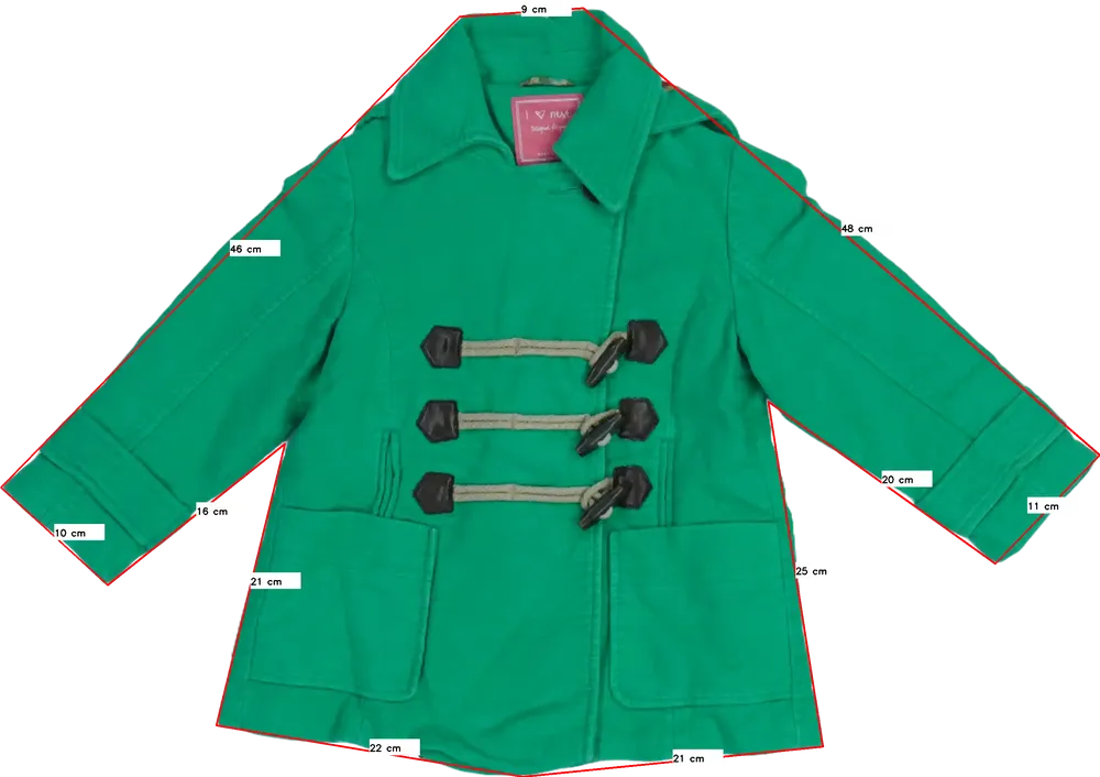 Zöld Next Átmeneti kabát EU 104 / UK 4 év / US 4T/XS