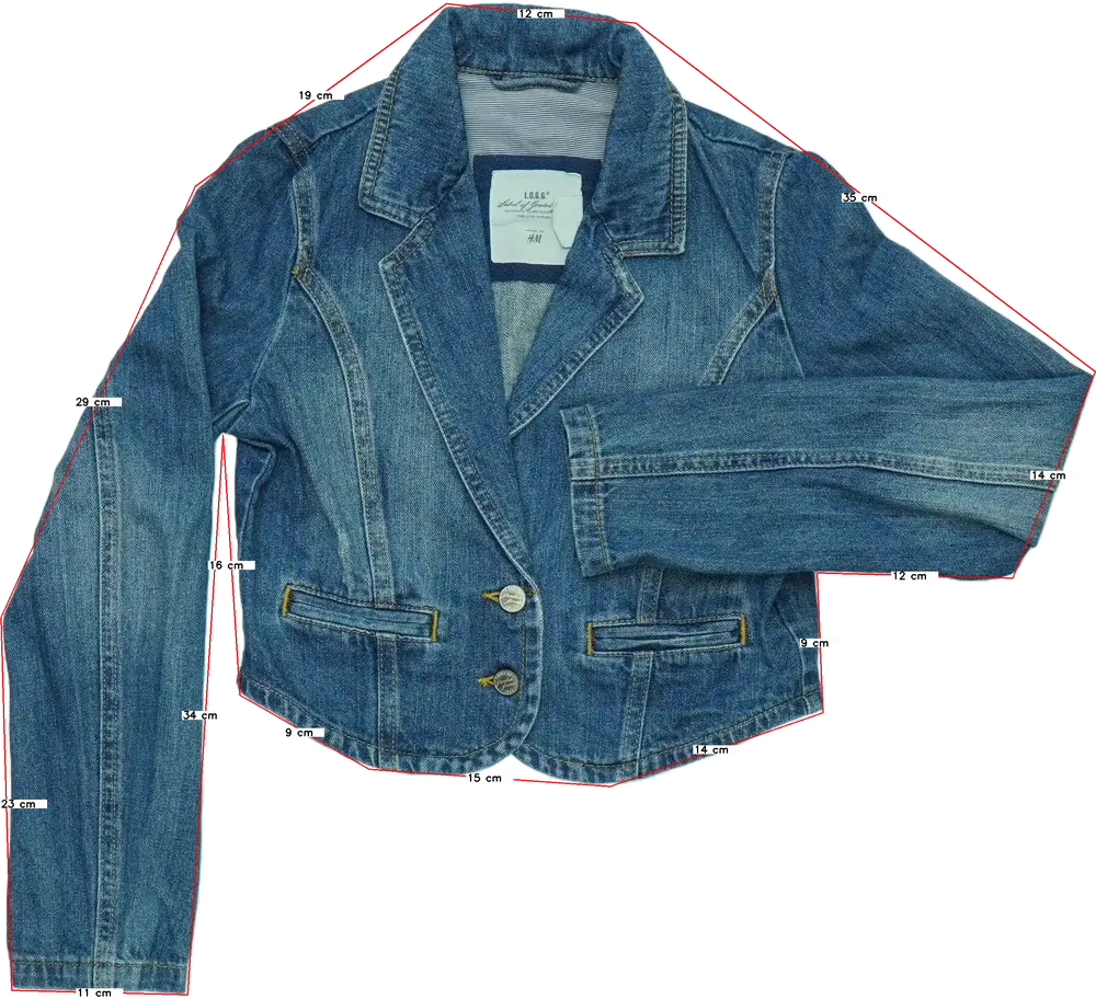 Kék H&amp;M Farmerdzseki EU 152 / UK 12 év / US 12 év/L