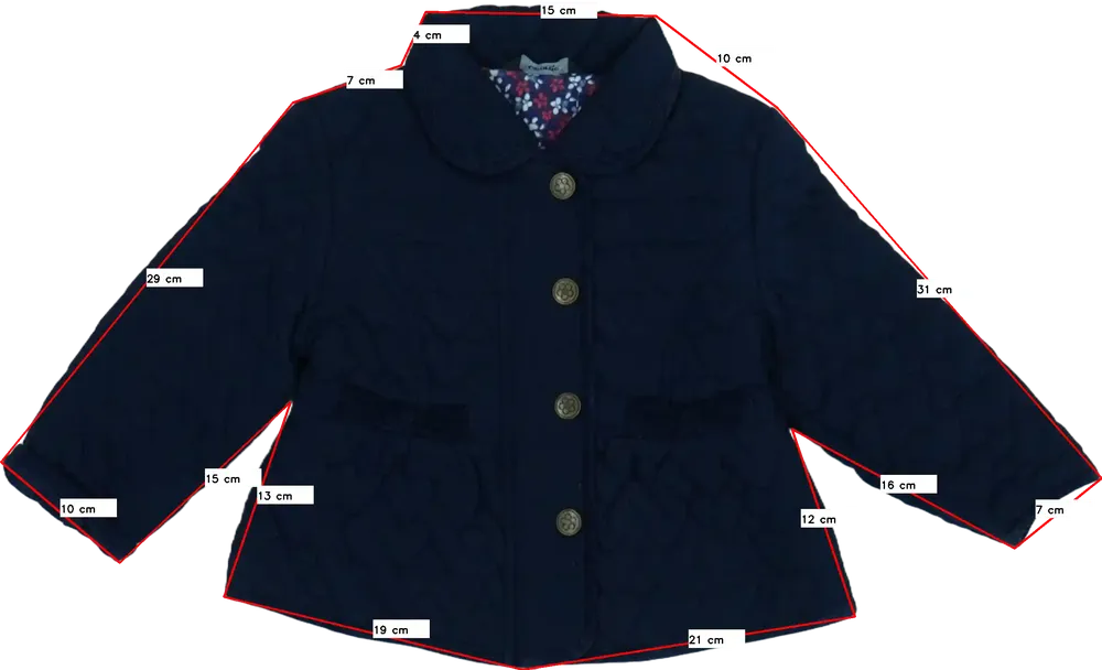 Kék George Átmeneti kabát EU 92 / UK 2 év / US 2T