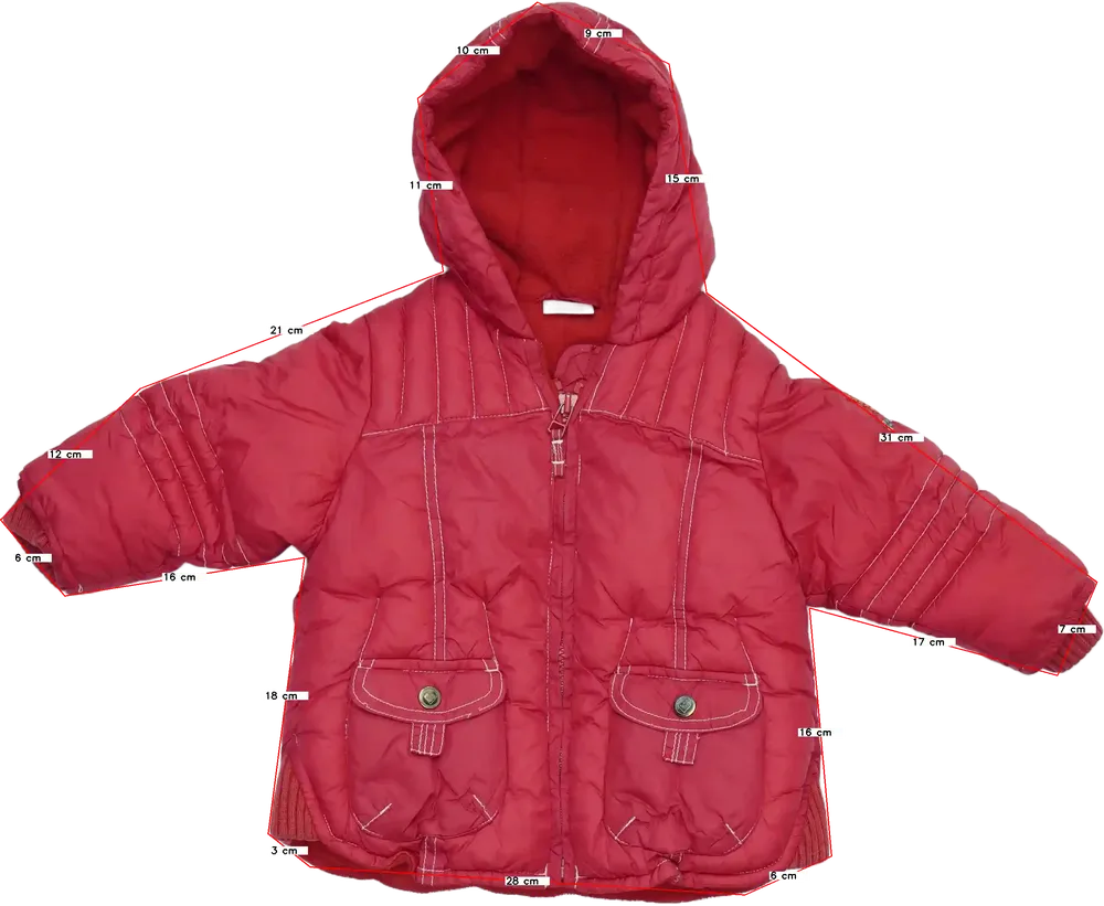 Piros Next Télikabát EU 80 / UK 9-12 hónap / US 12 hónap