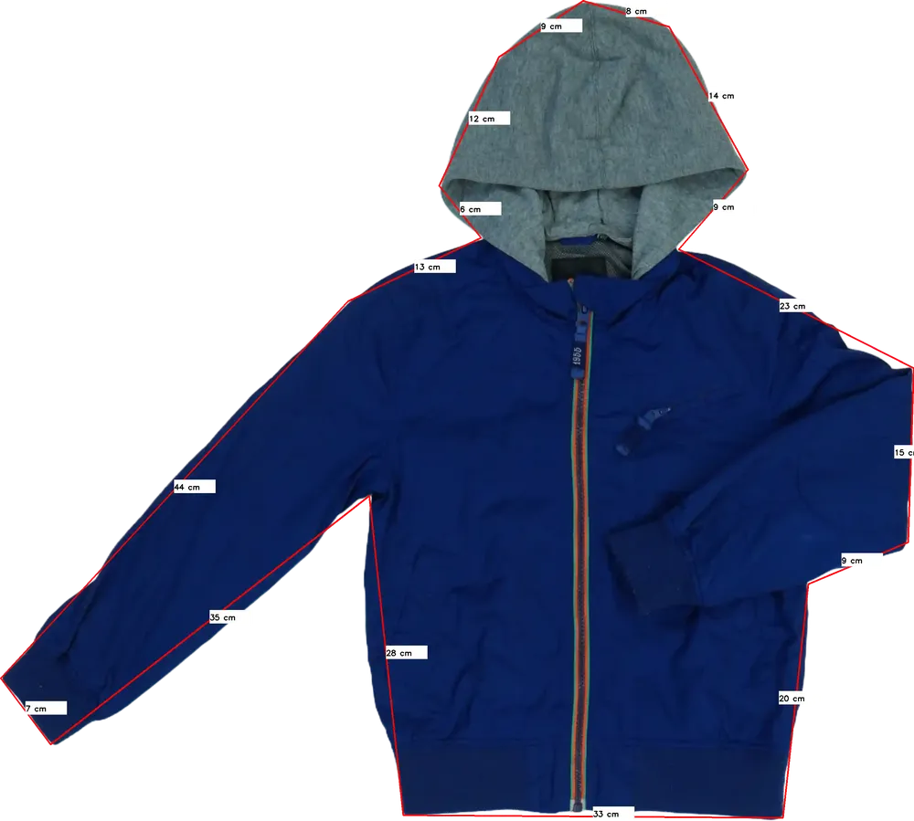 Kék Charles Vögele Átmeneti kabát EU 128 / UK 8 év / US 8 év/M