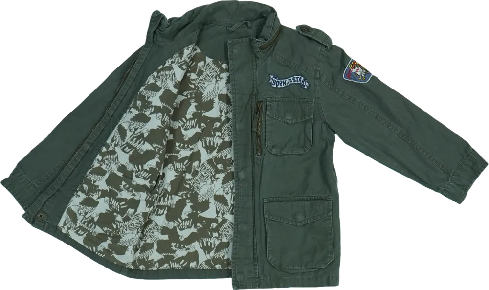 Zöld H&amp;M Átmeneti kabát EU 116 / UK 6 év / US 6 év/S