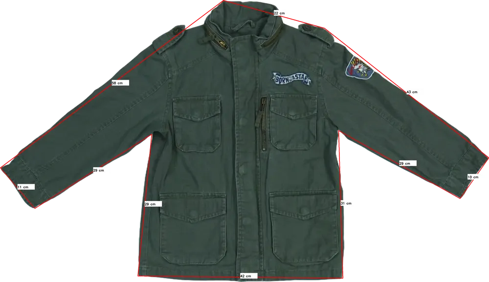 Zöld H&amp;M Átmeneti kabát EU 116 / UK 6 év / US 6 év/S