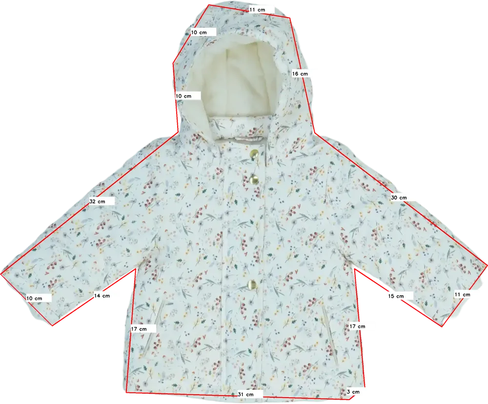 Fehér Primark Télikabát EU 80 / UK 9-12 hónap / US 12 hónap