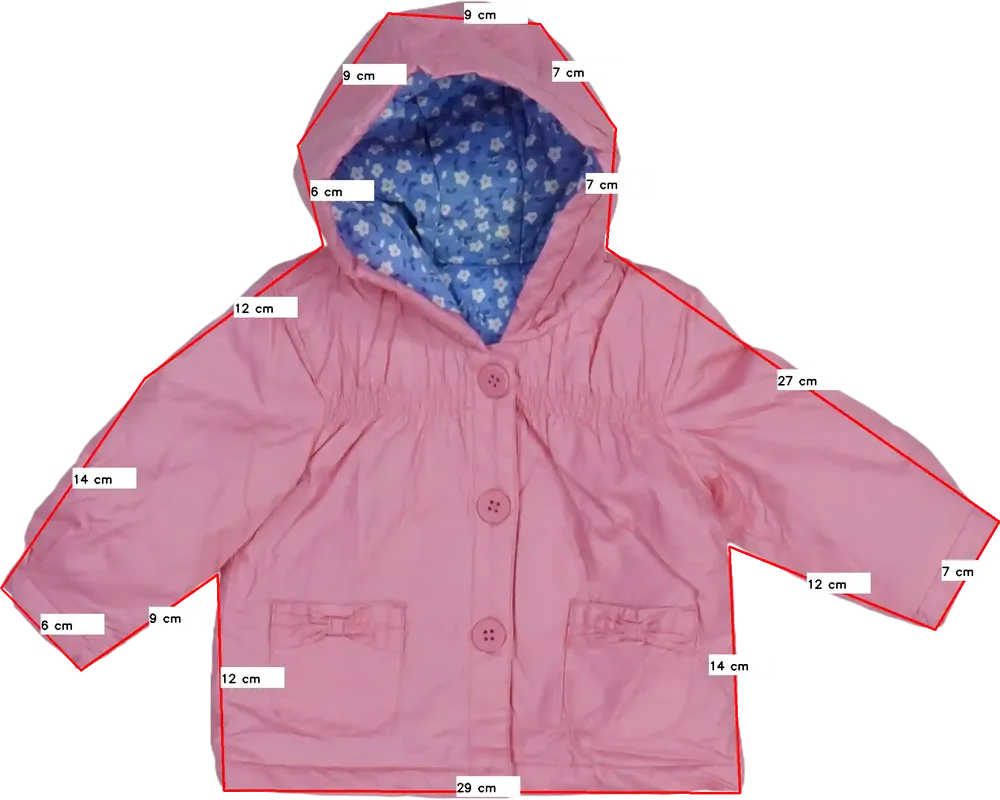 Rózsaszín Dunnes Átmeneti kabát EU 68 / UK 3-6 hónap / US 3-6 hónap