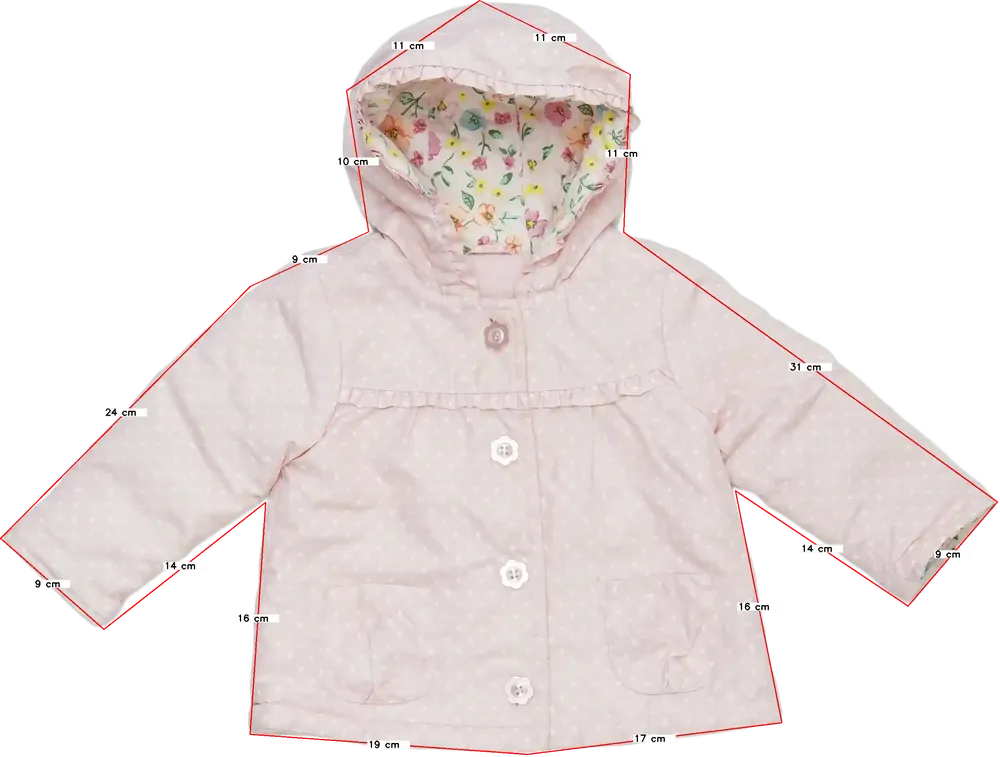 Rózsaszín George Télikabát EU 74 / UK 6-9 hónap / US 6-9 hónap
