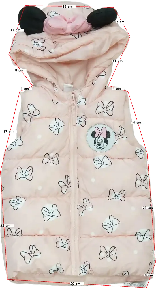 Rózsaszín Disney Mellény EU 86 / UK 12-18 hónap / US 18 hónap