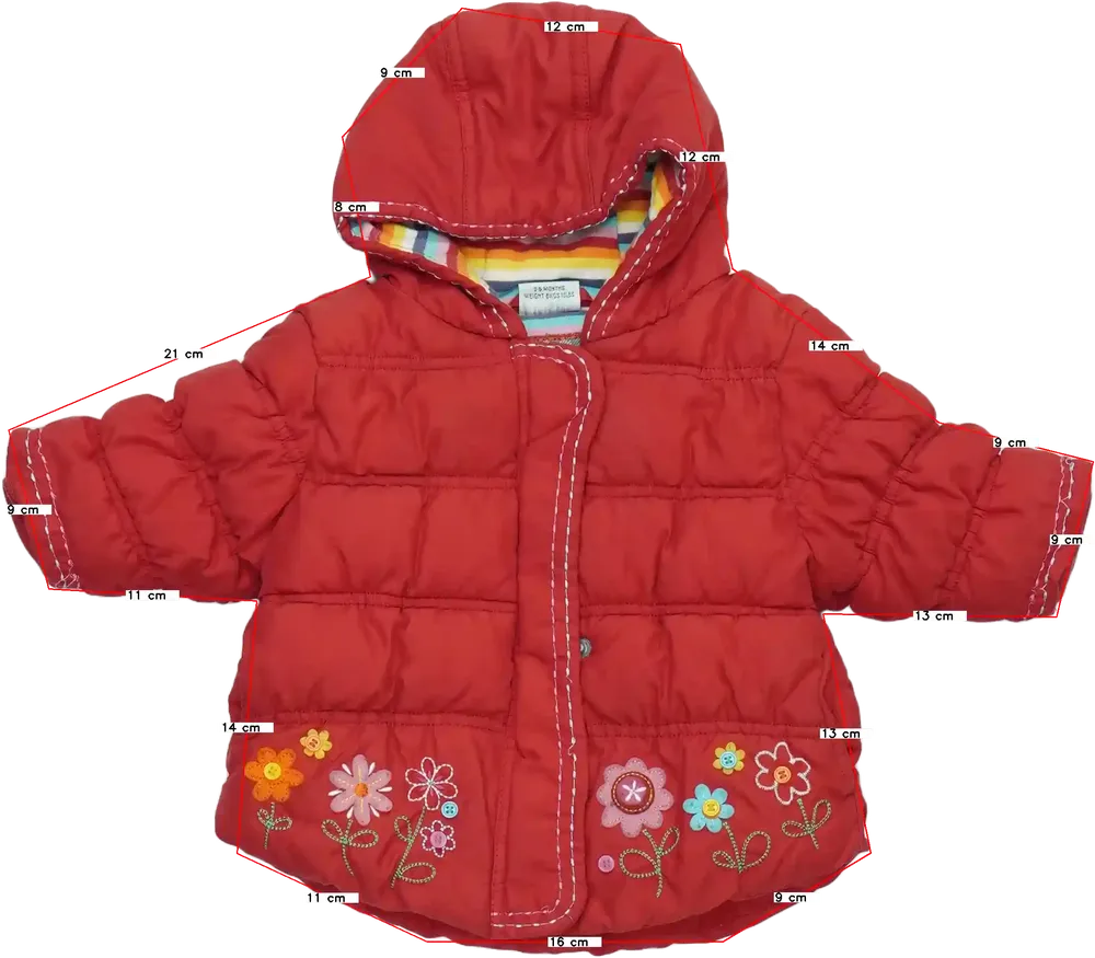 Piros Next Télikabát EU 68 / UK 3-6 hónap / US 3-6 hónap