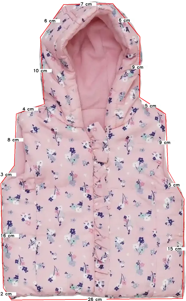 Rózsaszín George Mellény EU 62 / UK 0-3 hónap / US 0-3 hónap