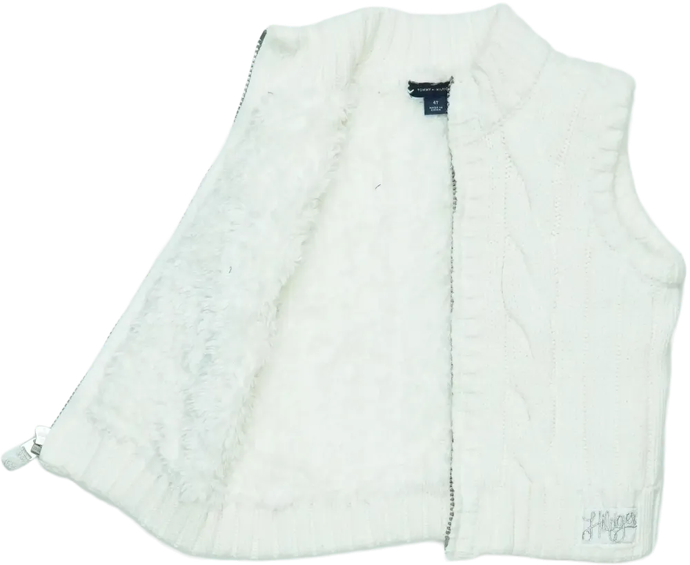 Fehér Tommy Hilfiger Mellény EU 104 / UK 4 év / US 4T/XS