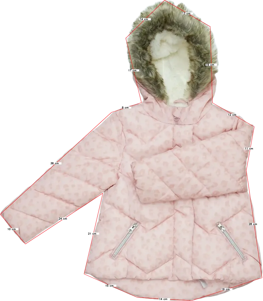 Rózsaszín By Very Télikabát EU 116 / UK 6 év / US 6 év/S