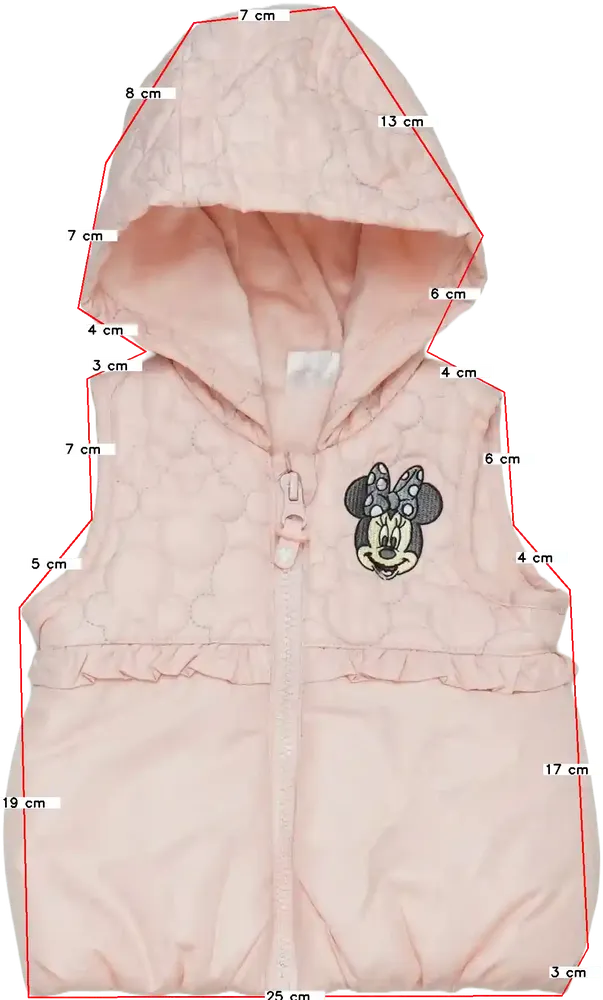 Rózsaszín Disney Mellény EU 62 / UK 0-3 hónap / US 0-3 hónap