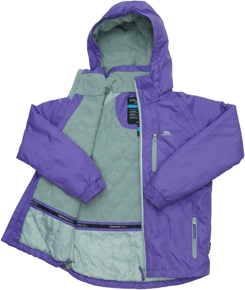 Lila Trespass Síkabát EU 128 / UK 8 év / US 8 év/M