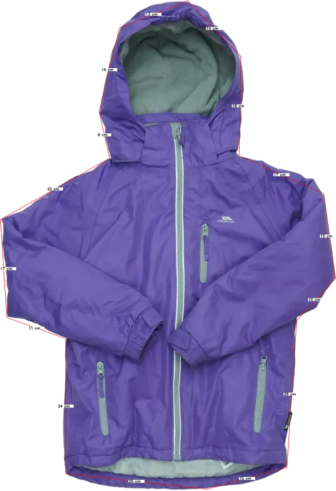 Lila Trespass Síkabát EU 128 / UK 8 év / US 8 év/M