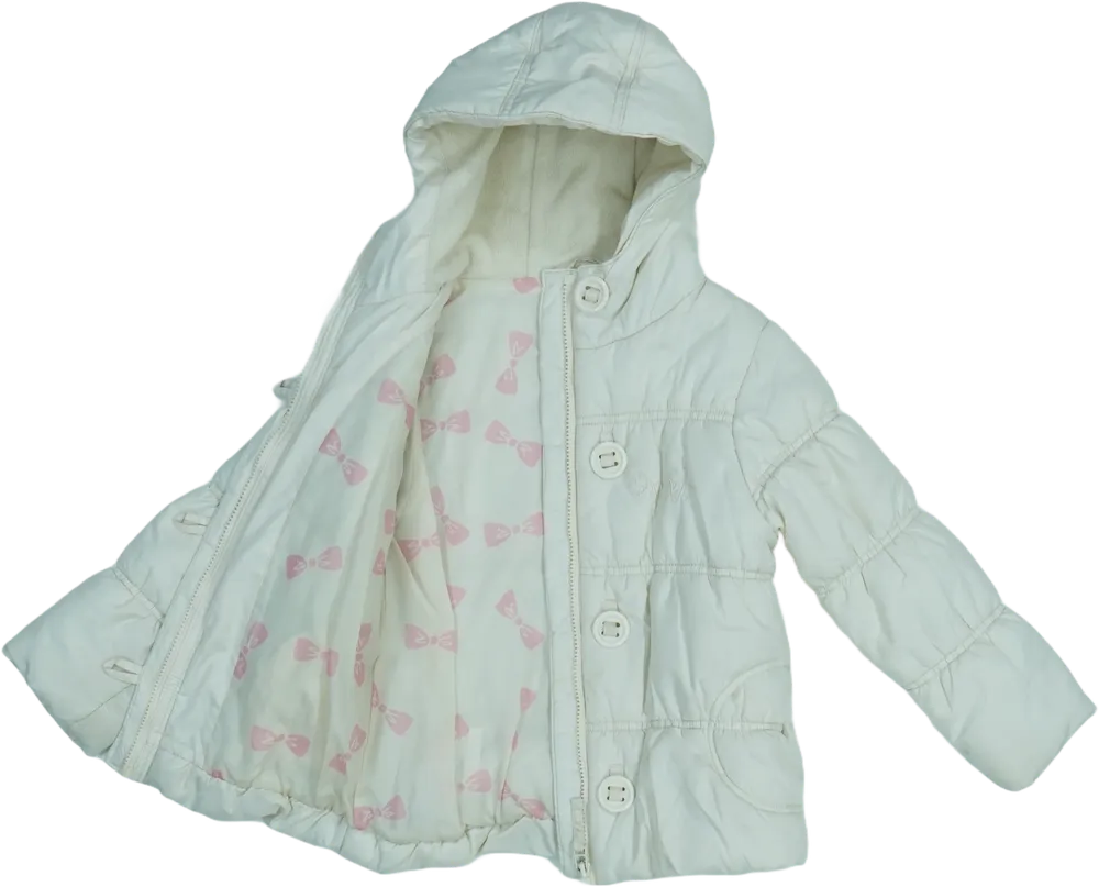 Fehér Next Télikabát EU 116 / UK 6 év / US 6 év/S