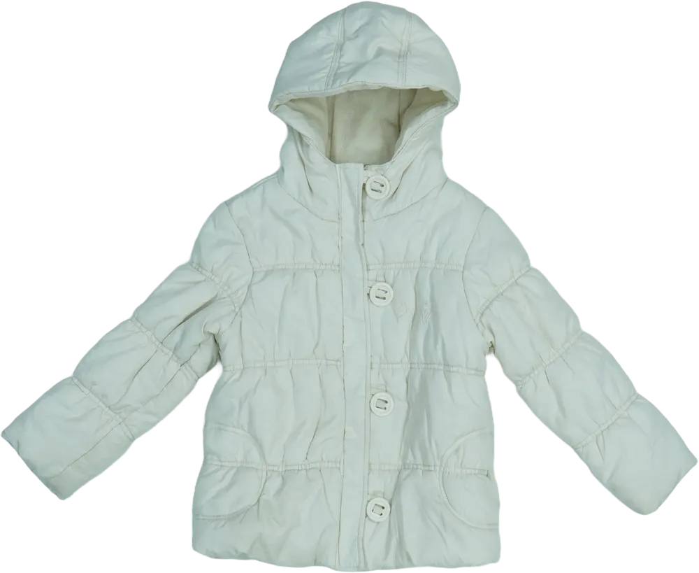 Fehér Next Télikabát EU 116 / UK 6 év / US 6 év/S