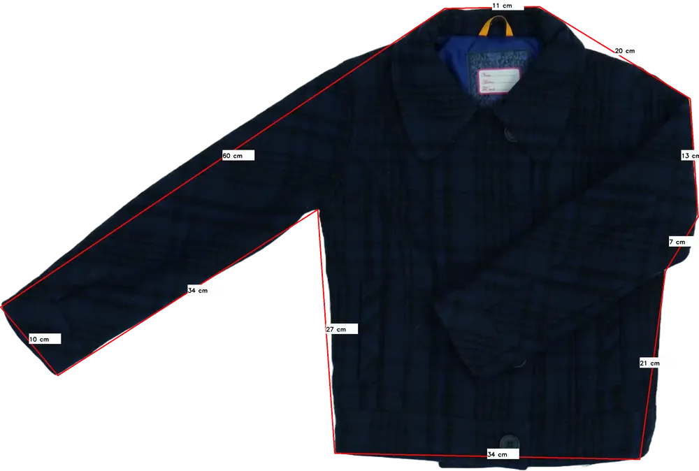 Kék Hema Átmeneti kabát EU 128 / UK 8 év / US 8 év/M