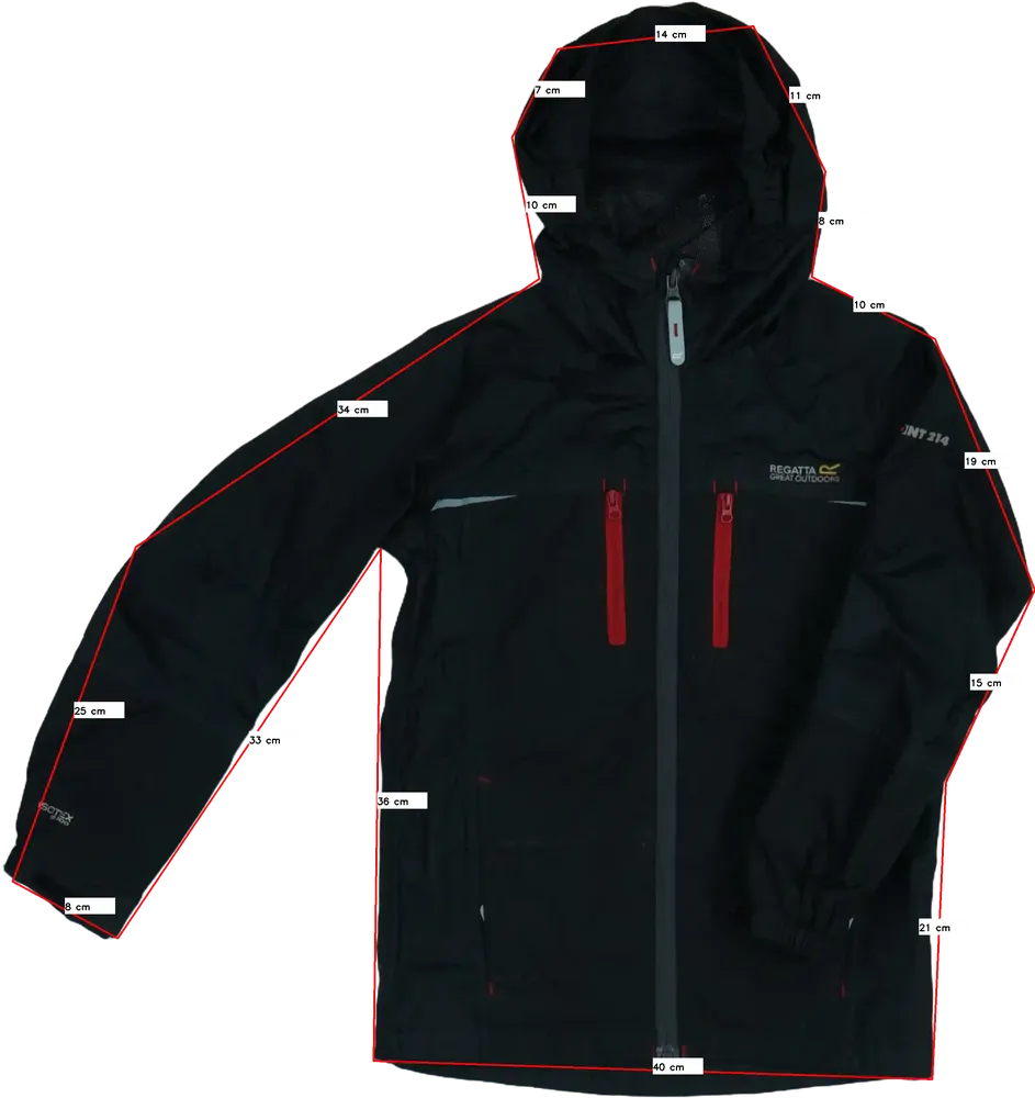 Fekete Regatta Átmeneti kabát EU 128 / UK 8 év / US 8 év/M