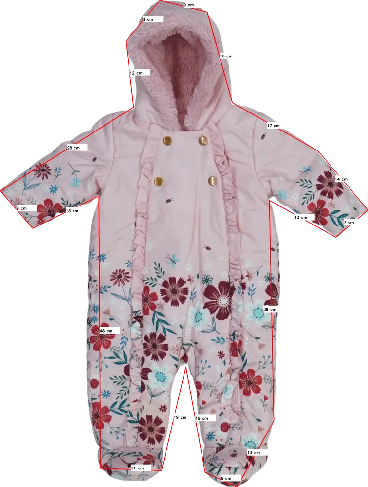 Rózsaszín George Baby overál EU 74 / UK 6-9 hónap / US 6-9 hónap