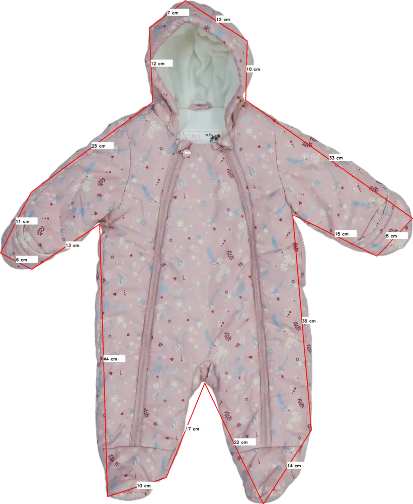 Rózsaszín DopoDopo Baby overál EU 62 / UK 0-3 hónap / US 0-3 hónap