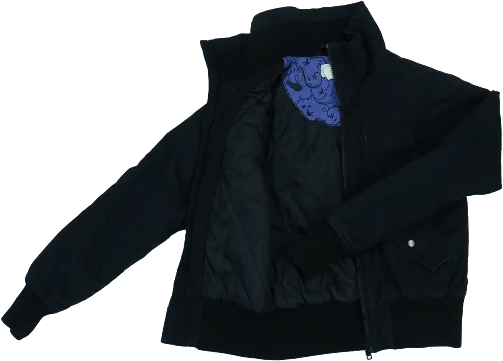 Fekete H&amp;M Átmeneti kabát EU 140 / UK 10 év / US 10 év/L