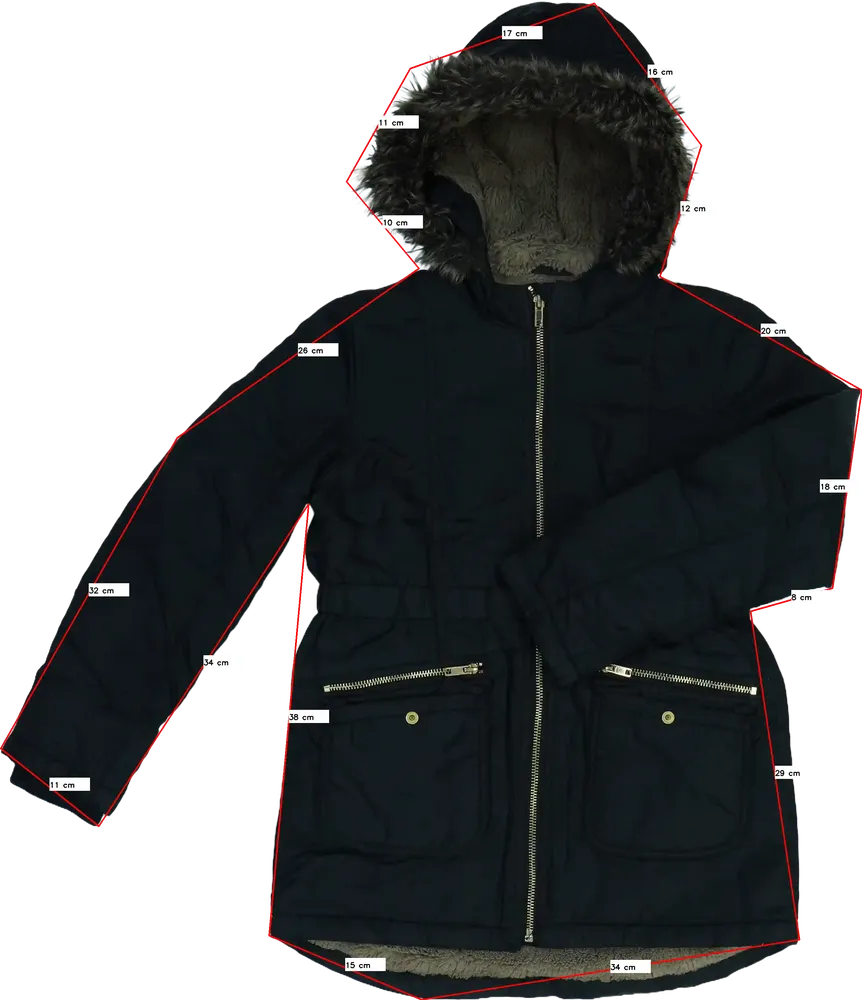 Fekete Nutmeg Télikabát EU 140 / UK 10 év / US 10 év/L