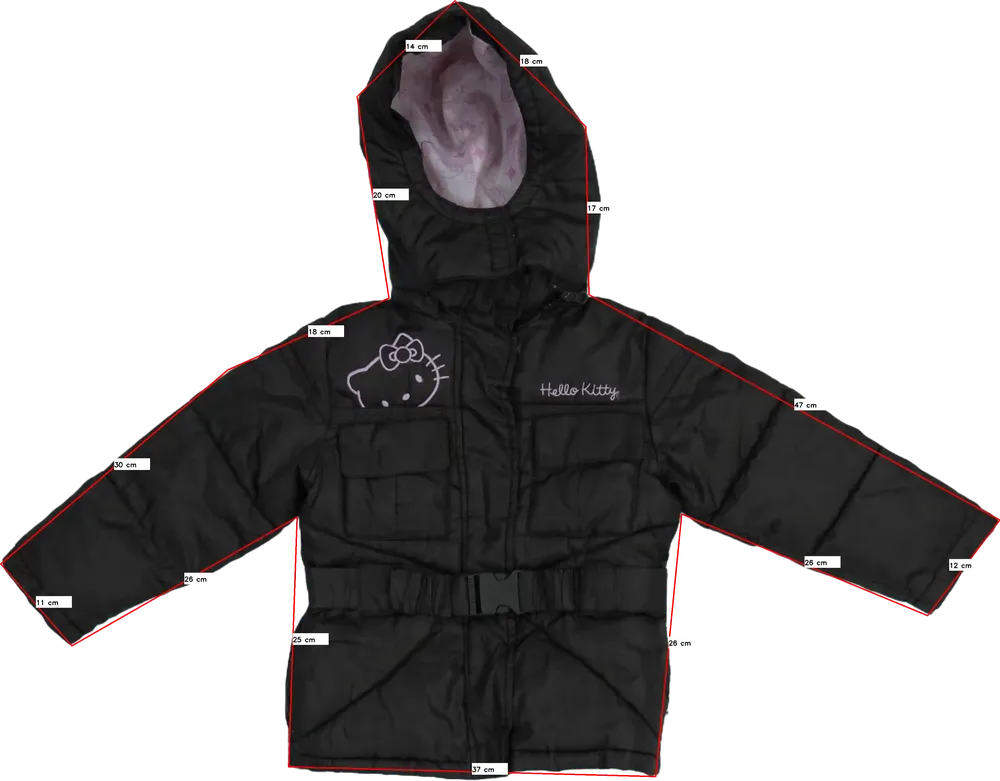 Barna Hello Kitty Télikabát EU 104 / UK 4 év / US 4T/XS