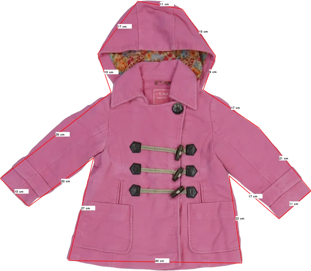Rózsaszín Next Átmeneti kabát EU 104 / UK 4 év / US 4T/XS